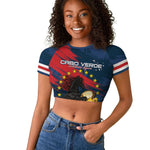 Cape Verde - WC2026 Dark Horse Custom Raglan Cropped T shirt Our Time Our Story