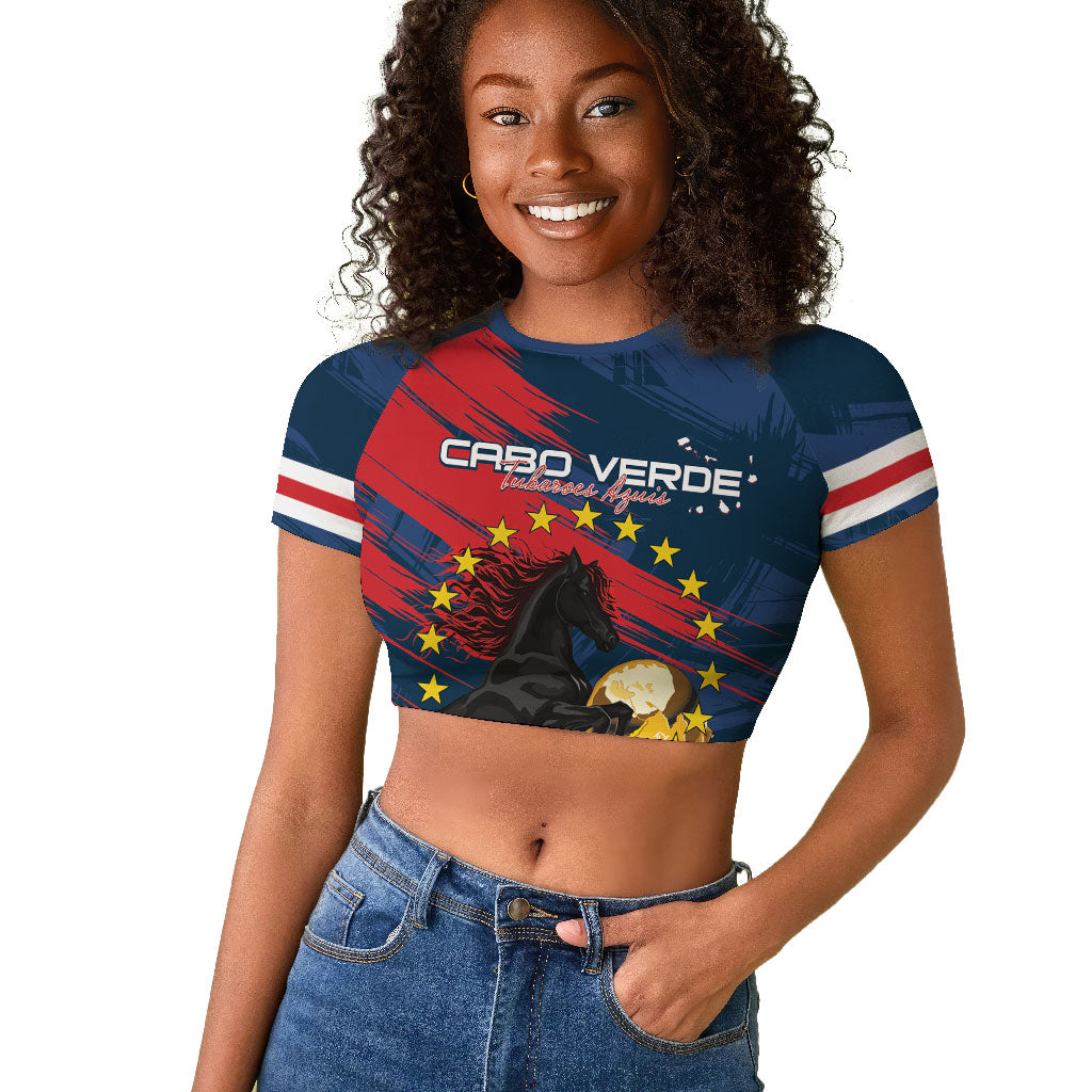 Cape Verde - WC2026 Dark Horse Custom Raglan Cropped T shirt Our Time Our Story