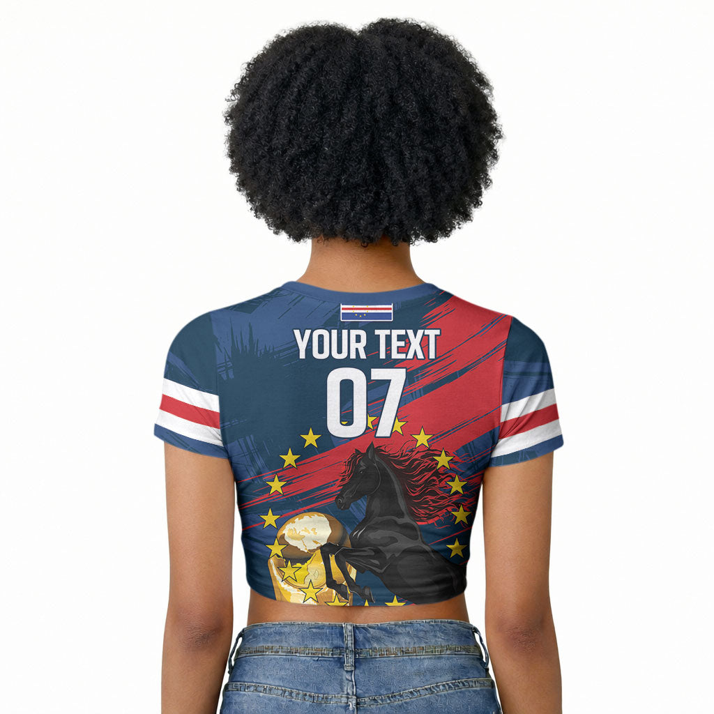 Cape Verde - WC2026 Dark Horse Custom Raglan Cropped T shirt Our Time Our Story
