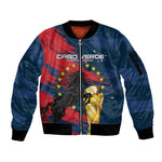 Cape Verde - WC2026 Dark Horse Custom Sleeve Zip Bomber Jacket Our Time Our Story