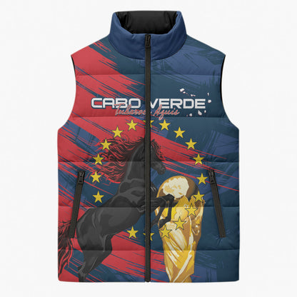 Cape Verde - WC2026 Dark Horse Custom Sleeveless Puffer Jacket Our Time Our Story