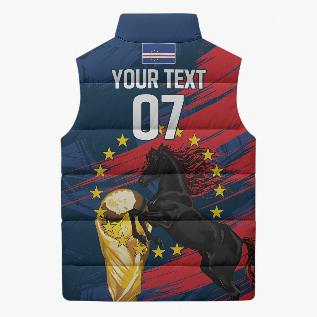 Cape Verde - WC2026 Dark Horse Custom Sleeveless Puffer Jacket Our Time Our Story