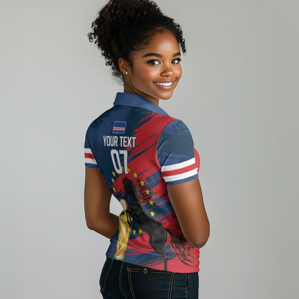 Cape Verde - WC2026 Dark Horse Custom Women Polo Shirt Our Time Our Story