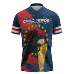 Cape Verde - WC2026 Dark Horse Custom Zipper Polo Shirt Our Time Our Story