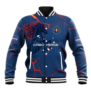 Cape Verde Football WC26 Custom Baseball Jacket Dark Horse Rising