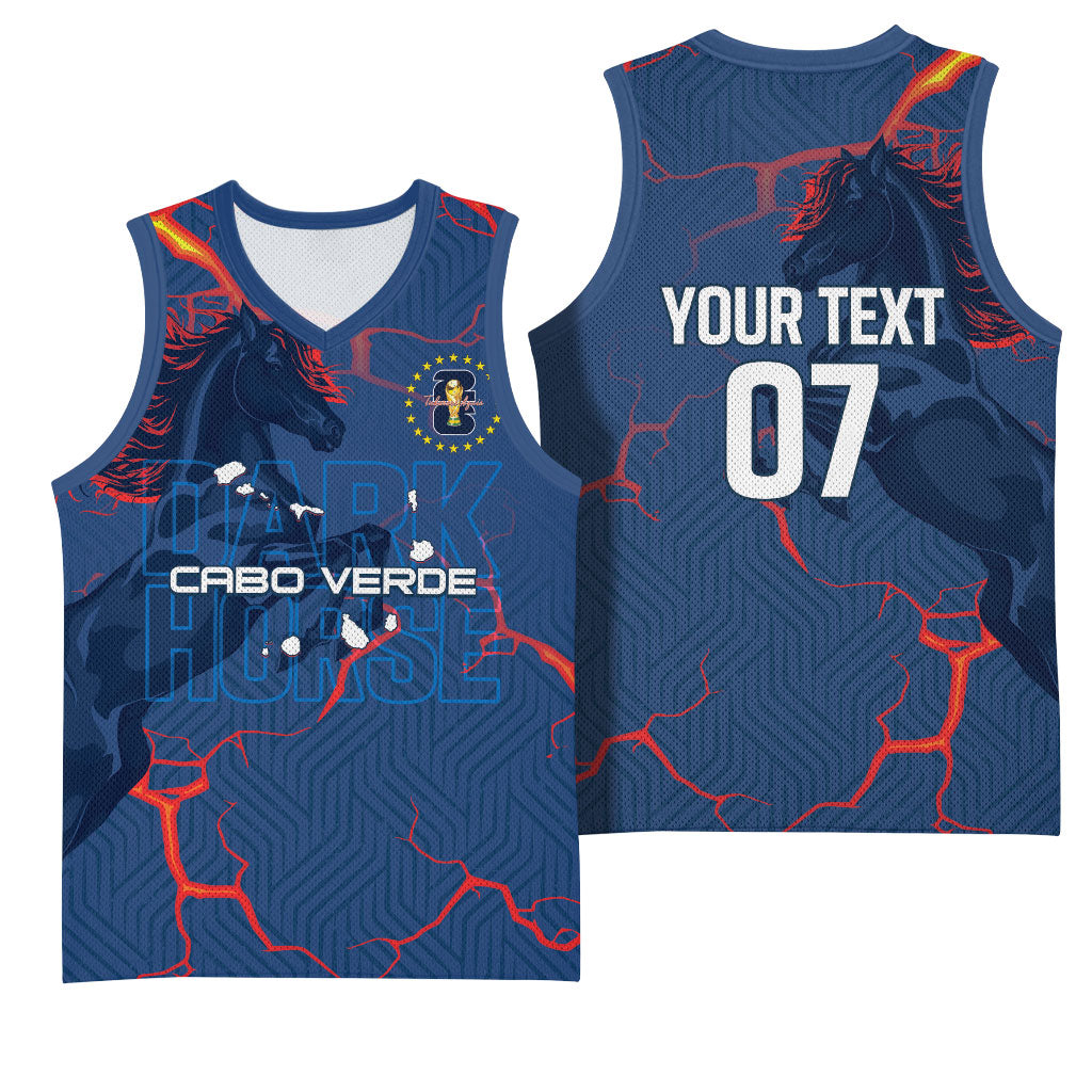 Cape Verde Football WC26 Custom Basketball Jersey Dark Horse Rising