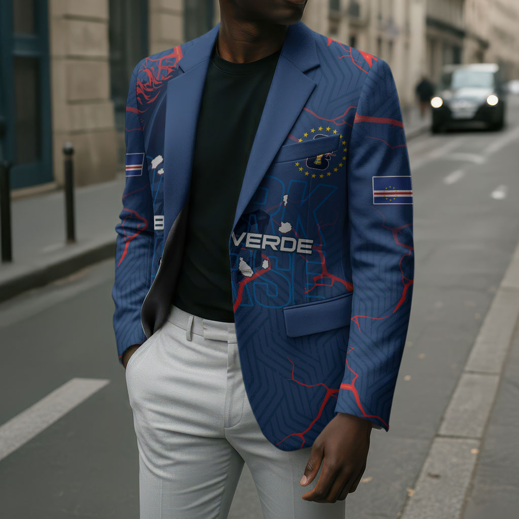 Cape Verde Football WC26 Custom Blazer Dark Horse Rising
