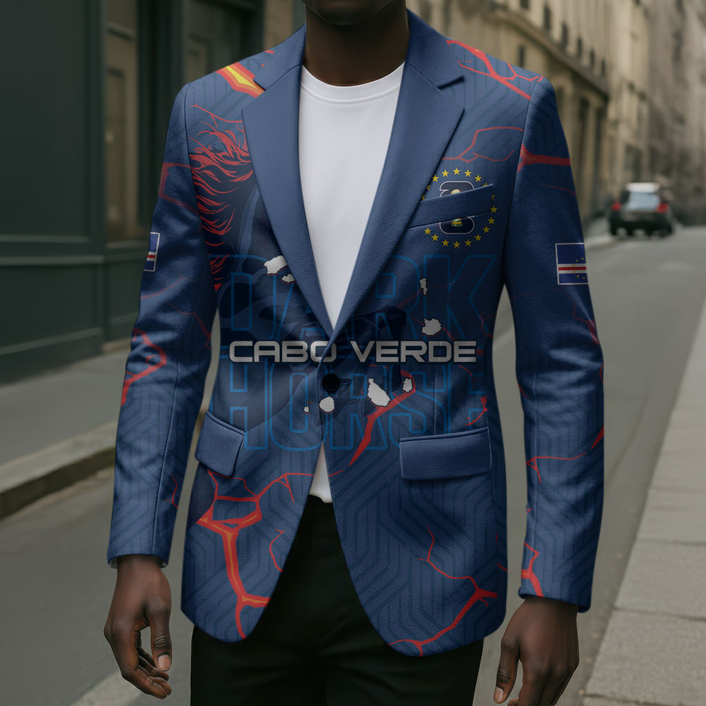Cape Verde Football WC26 Custom Blazer Dark Horse Rising