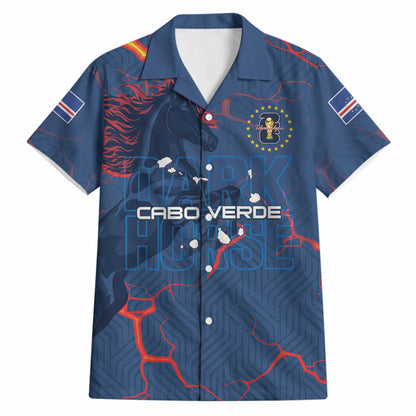 Cape Verde Football WC26 Custom Hawaiian Shirt Dark Horse Rising