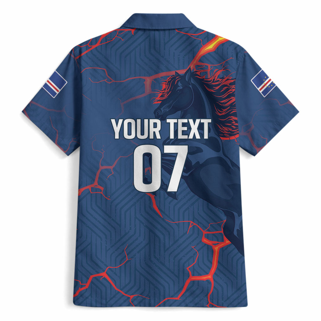 Cape Verde Football WC26 Custom Hawaiian Shirt Dark Horse Rising