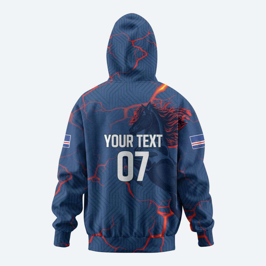 Cape Verde Football WC26 Custom Hoodie Dark Horse Rising