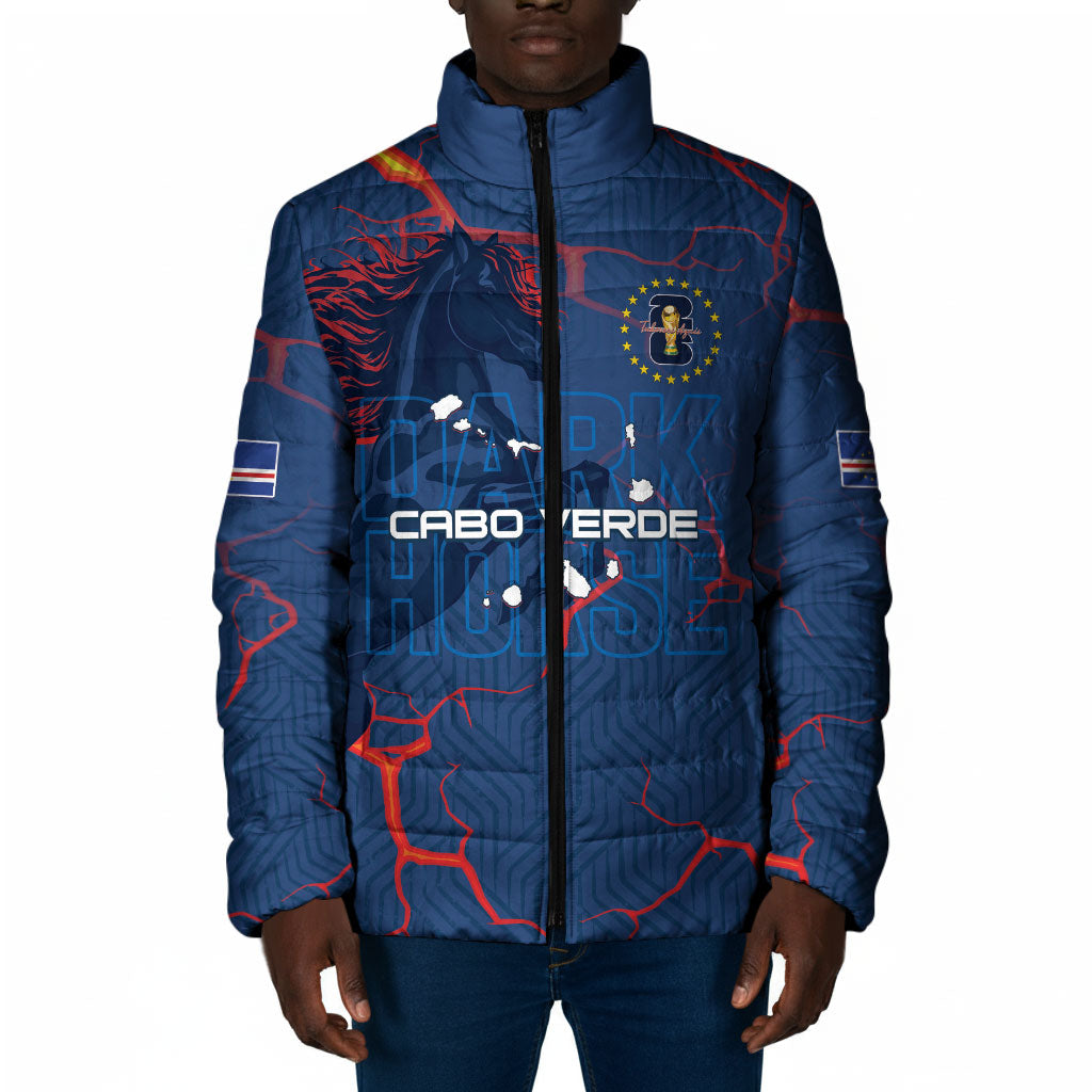 Cape Verde Football WC26 Custom Padded Jacket Dark Horse Rising