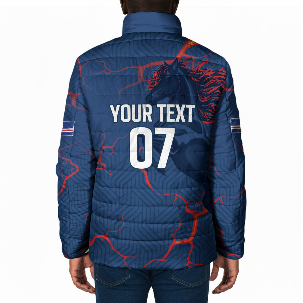 Cape Verde Football WC26 Custom Padded Jacket Dark Horse Rising