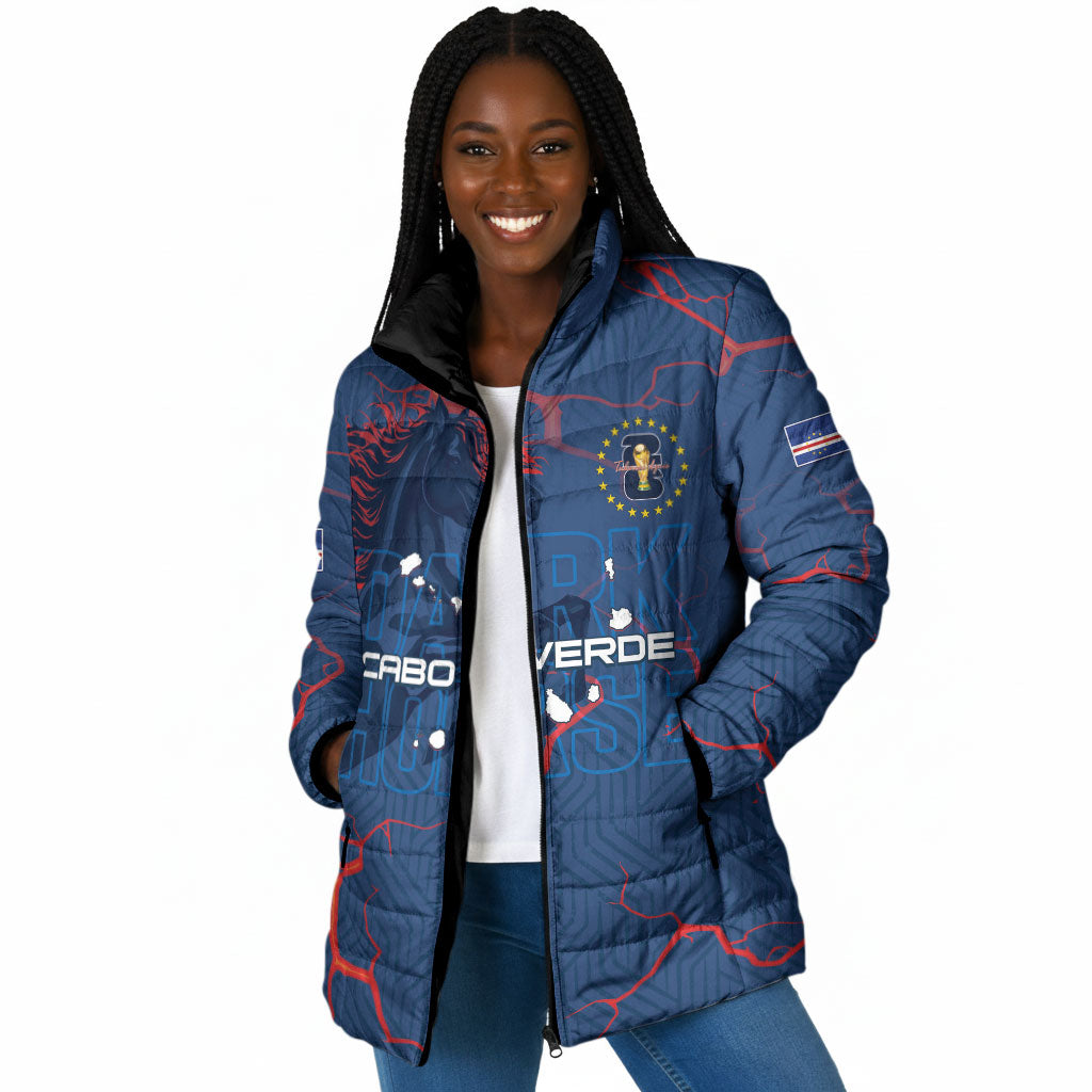 Cape Verde Football WC26 Custom Padded Jacket Dark Horse Rising