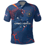 Cape Verde Football WC26 Custom Polo Shirt Dark Horse Rising