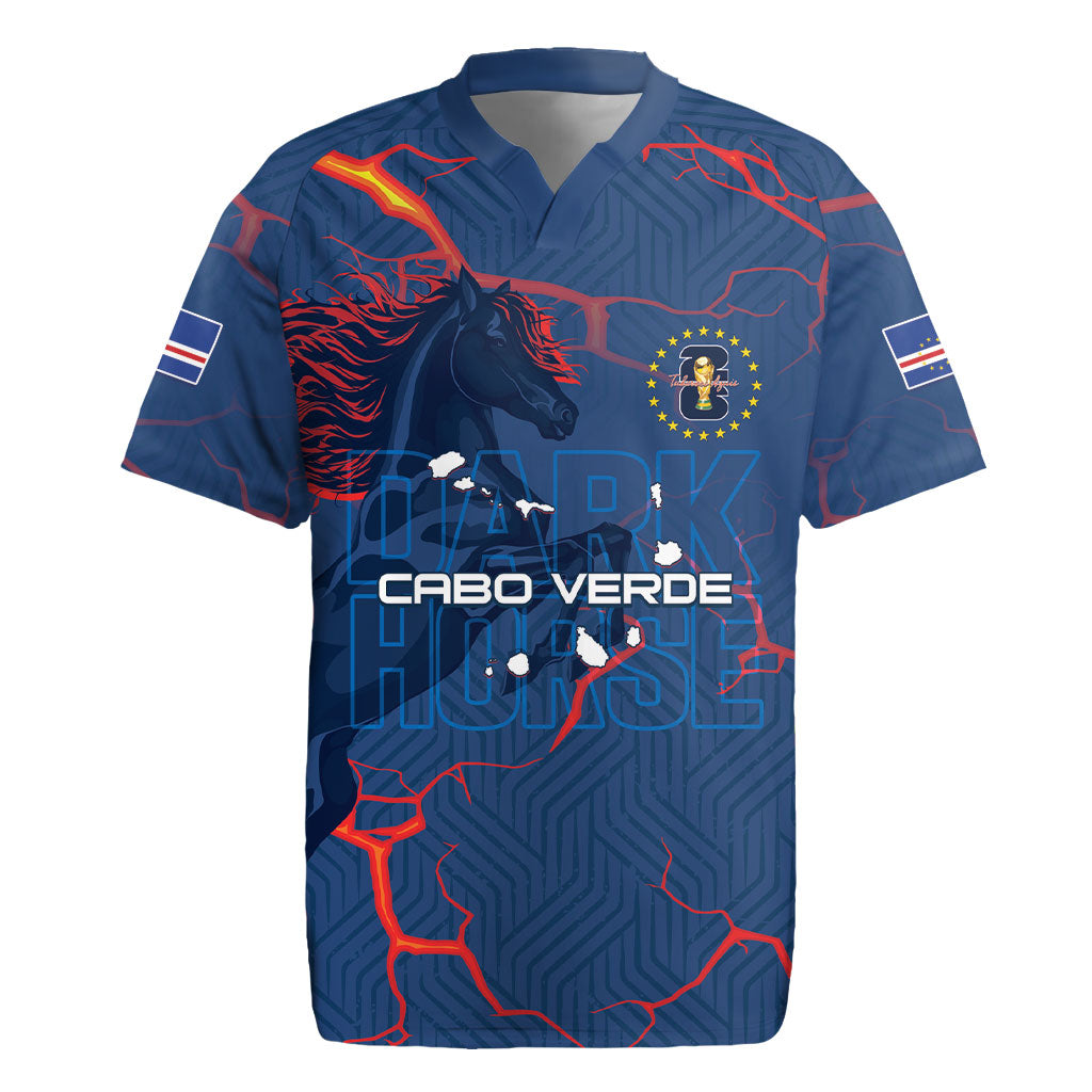 Cape Verde Football WC26 Custom Rugby Jersey Dark Horse Rising