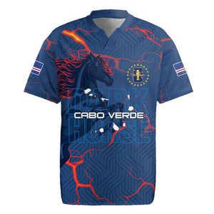 Cape Verde Football WC26 Custom Rugby Jersey Dark Horse Rising