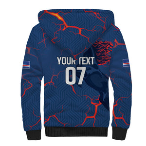 Cape Verde Football WC26 Custom Sherpa Hoodie Dark Horse Rising