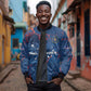 Cape Verde Football WC26 Custom Sleeve Zip Bomber Jacket Dark Horse Rising