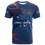 Cape Verde Football WC26 Custom T shirt Dark Horse Rising