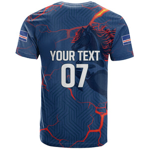 Cape Verde Football WC26 Custom T shirt Dark Horse Rising