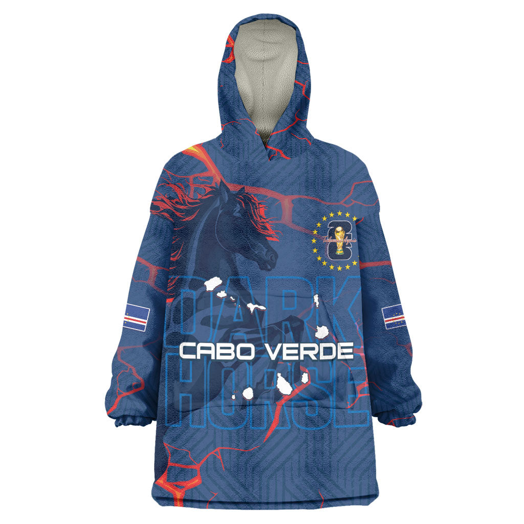 Cape Verde Football WC26 Custom Wearable Blanket Hoodie Dark Horse Rising