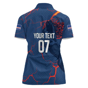 Cape Verde Football WC26 Custom Women Polo Shirt Dark Horse Rising