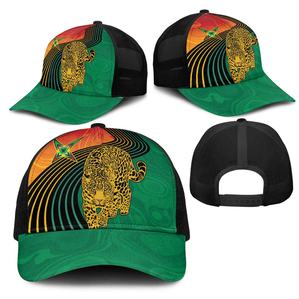 Guyana Cricket Amazon Warriors Baseball Net Cap Fierce Jaguars - African Pride