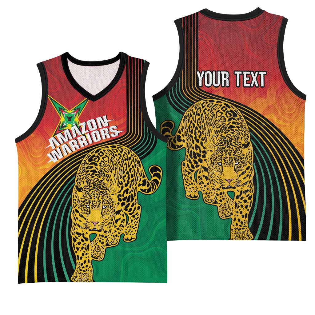 Personalized Afro Guyana Cricket Amazon Warriors Basketball Jersey Fierce Jaguars LT7