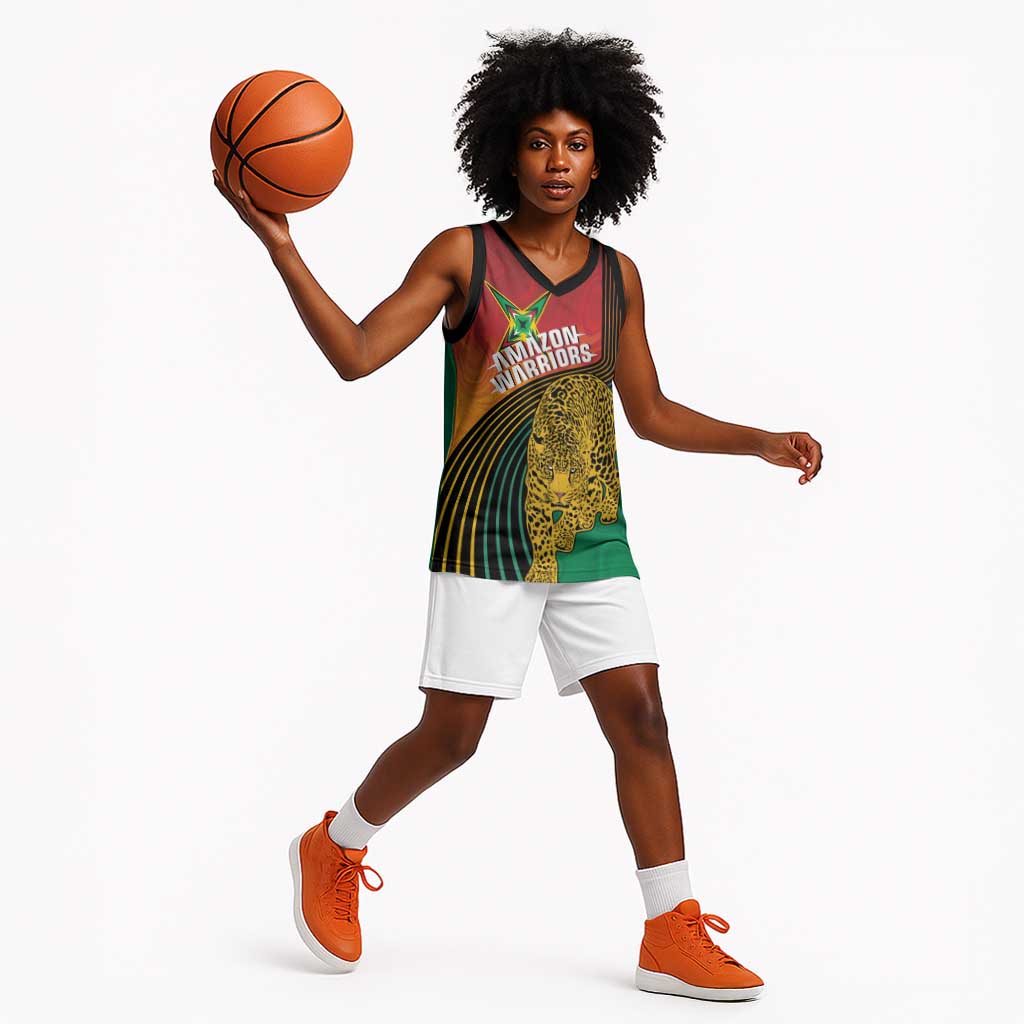Personalized Afro Guyana Cricket Amazon Warriors Basketball Jersey Fierce Jaguars LT7