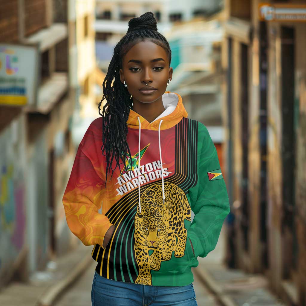 Personalized Afro Guyana Cricket Amazon Warriors Hoodie Fierce Jaguars - African Pride