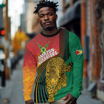Personalized Afro Guyana Cricket Amazon Warriors Long Sleeve Shirt Fierce Jaguars - African Pride