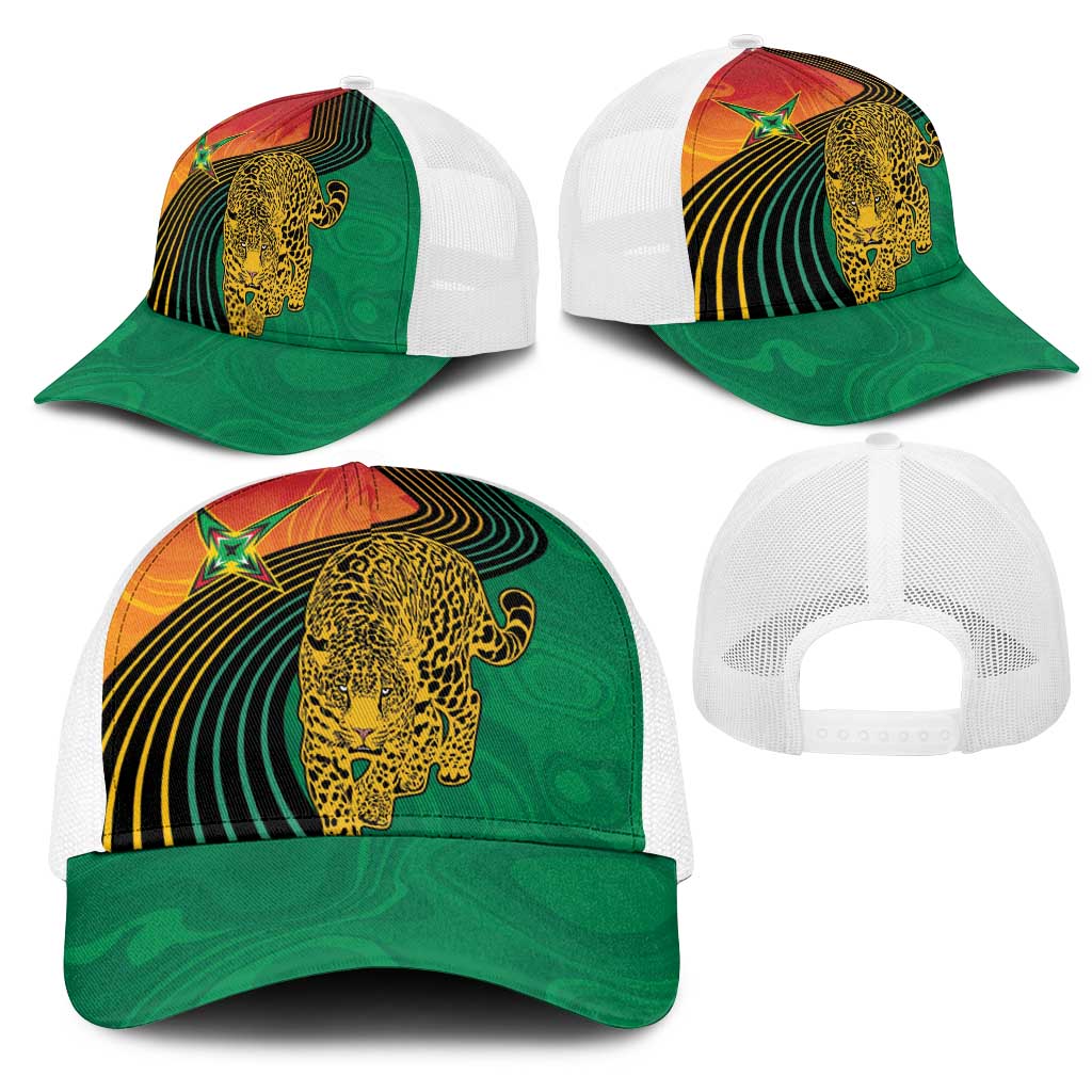 Guyana Cricket Amazon Warriors Mesh Trucker Cap Fierce Jaguars - African Pride