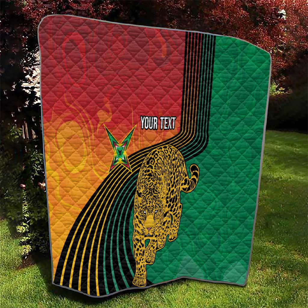 Personalized Afro Guyana Cricket Amazon Warriors Quilt Fierce Jaguars - African Pride