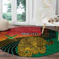 Personalized Afro Guyana Cricket Amazon Warriors Round Carpet Fierce Jaguars - African Pride