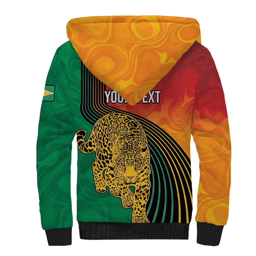Personalized Afro Guyana Cricket Amazon Warriors Sherpa Hoodie Fierce Jaguars - African Pride