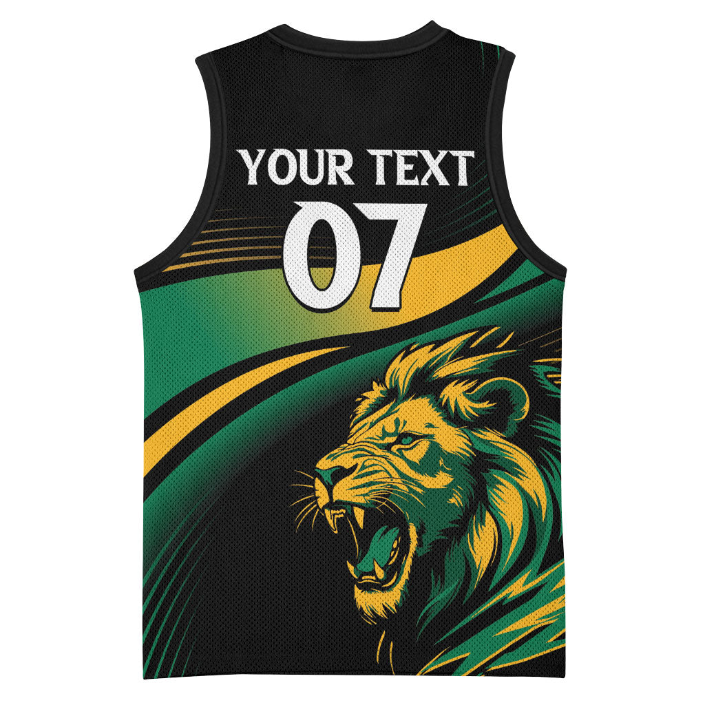 Afro-Jamaica Heritage Custom Basketball Jersey Roaring Lion