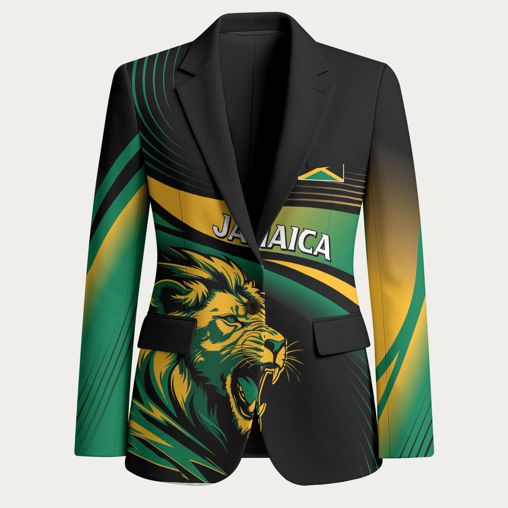 Afro-Jamaica Heritage Custom Blazer Roaring Lion
