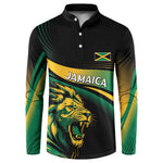 Afro-Jamaica Heritage Custom Button Sweatshirt Roaring Lion