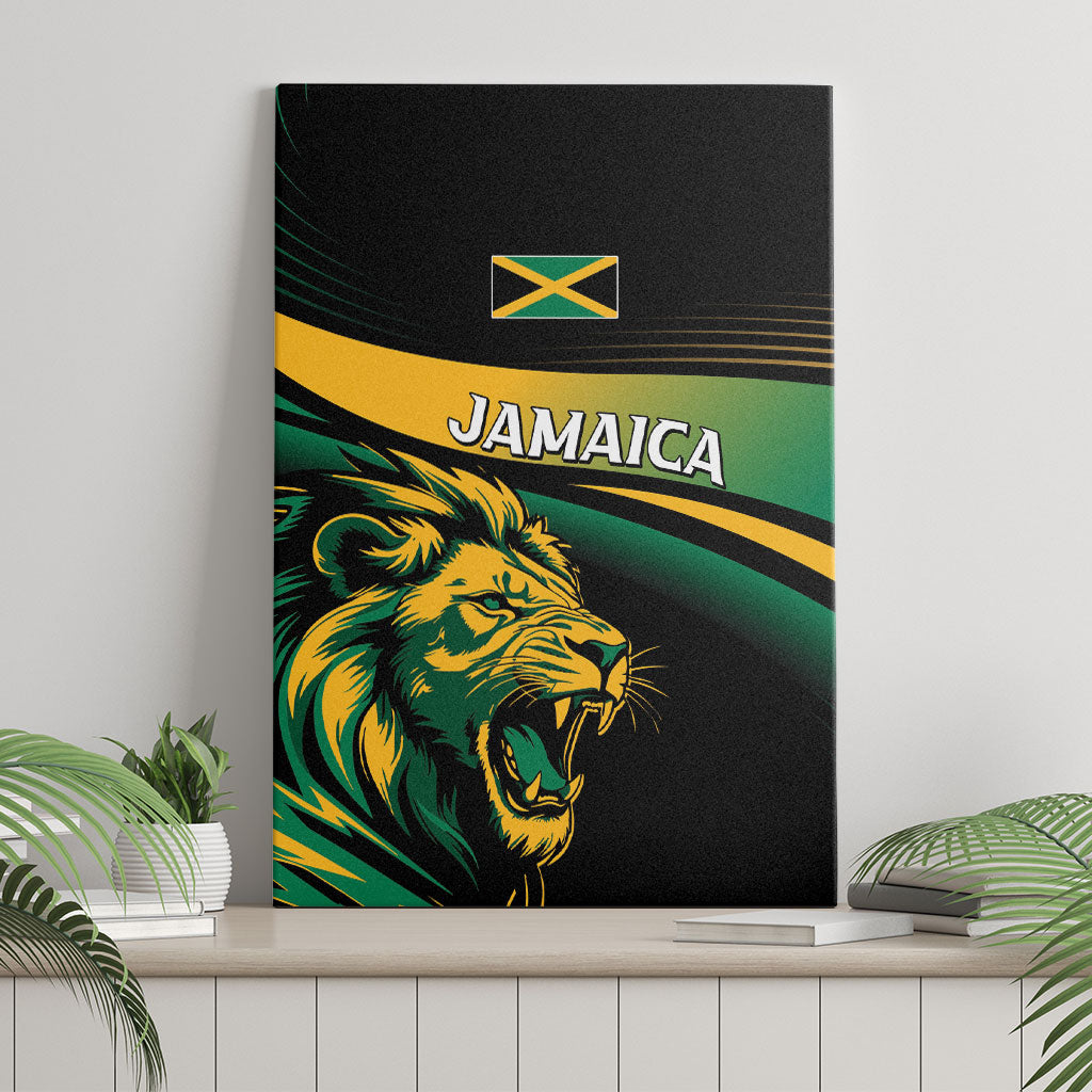 Afro-Jamaica Heritage Canvas Wall Art Roaring Lion