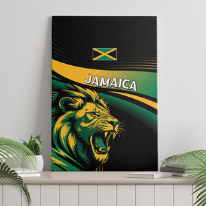 Afro-Jamaica Heritage Canvas Wall Art Roaring Lion