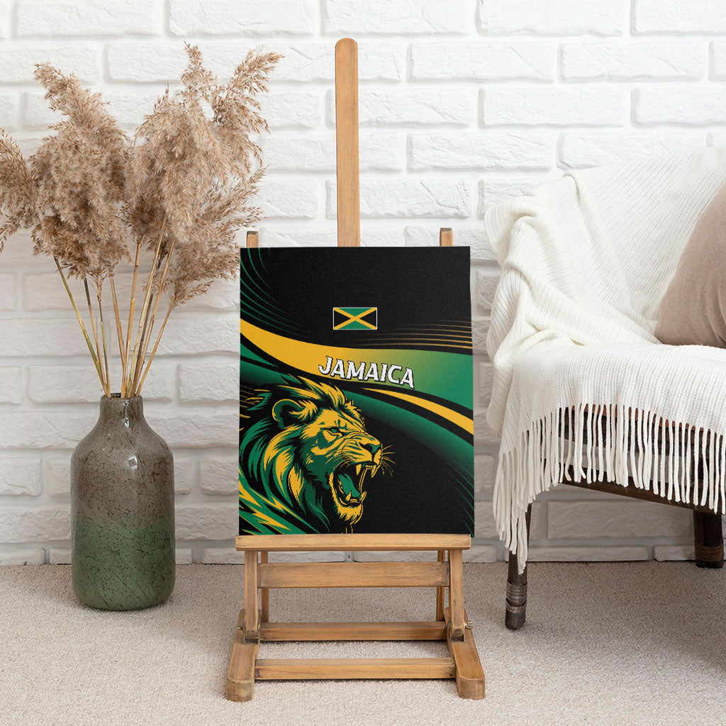 Afro-Jamaica Heritage Canvas Wall Art Roaring Lion