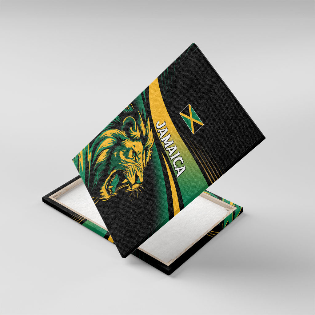 Afro-Jamaica Heritage Canvas Wall Art Roaring Lion