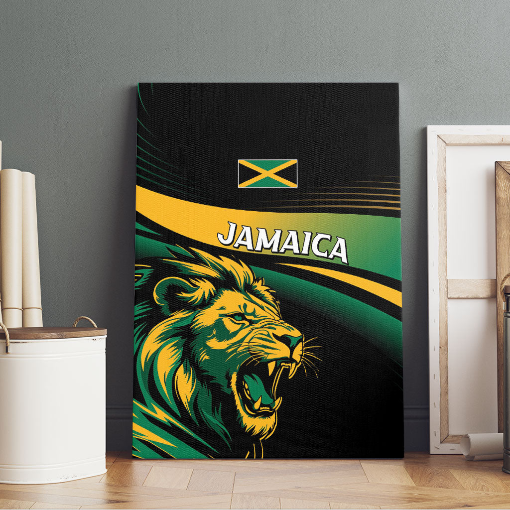 Afro-Jamaica Heritage Canvas Wall Art Roaring Lion