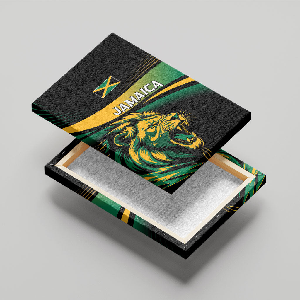 Afro-Jamaica Heritage Canvas Wall Art Roaring Lion