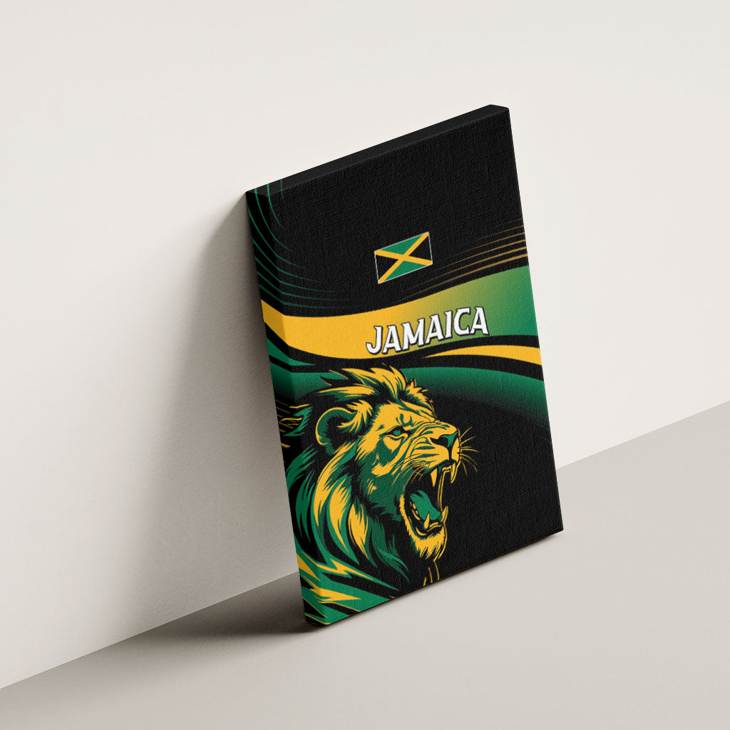 Afro-Jamaica Heritage Canvas Wall Art Roaring Lion