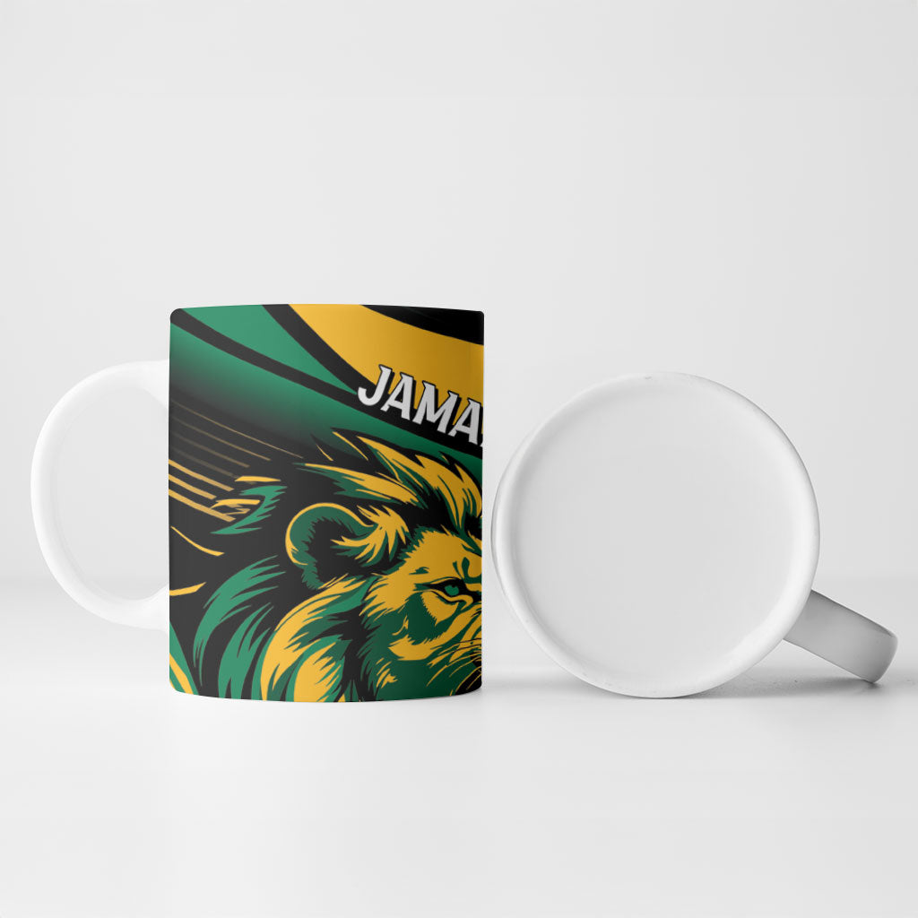 Afro-Jamaica Heritage Custom Ceramic Mug Roaring Lion