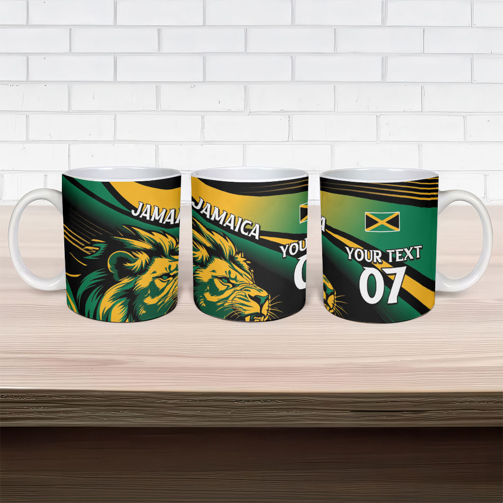 Afro-Jamaica Heritage Custom Ceramic Mug Roaring Lion