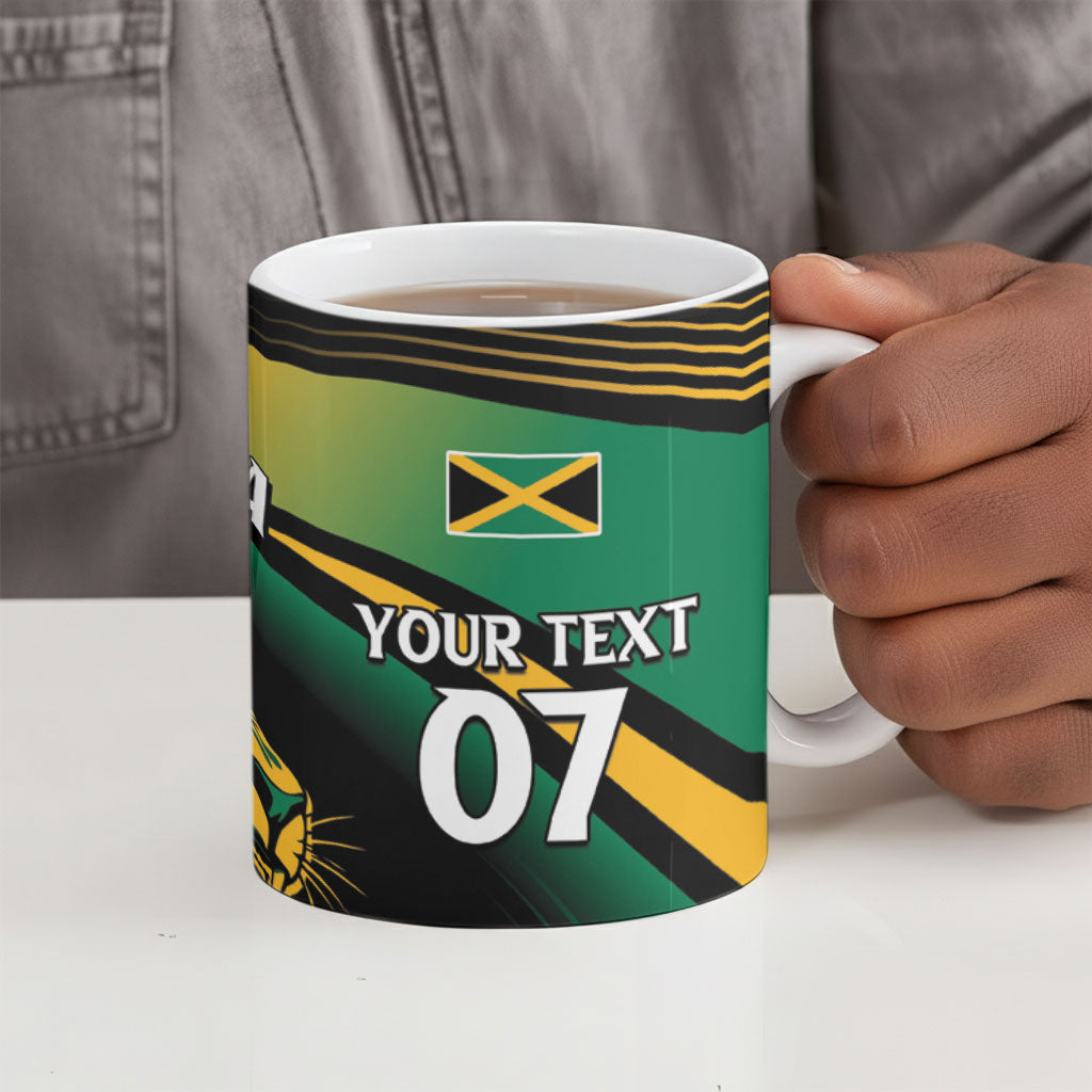 Afro-Jamaica Heritage Custom Ceramic Mug Roaring Lion