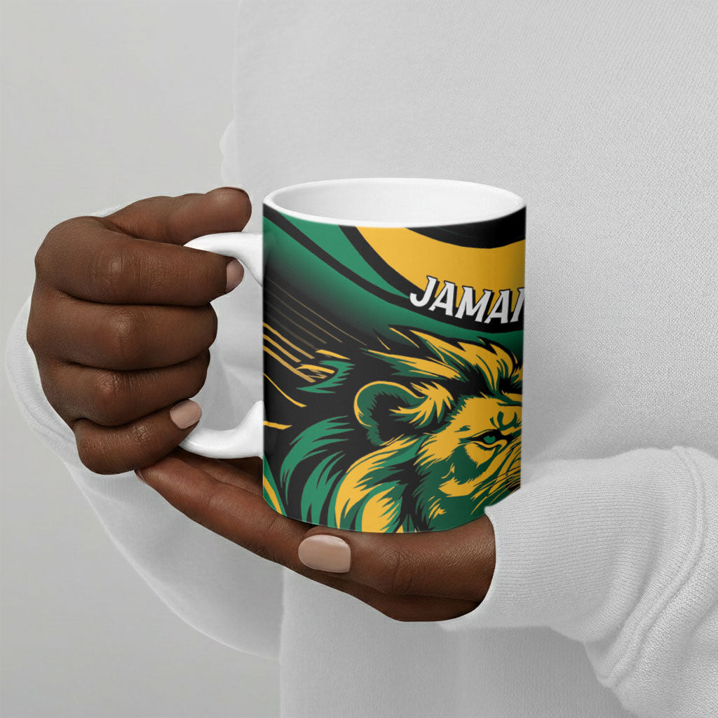 Afro-Jamaica Heritage Custom Ceramic Mug Roaring Lion